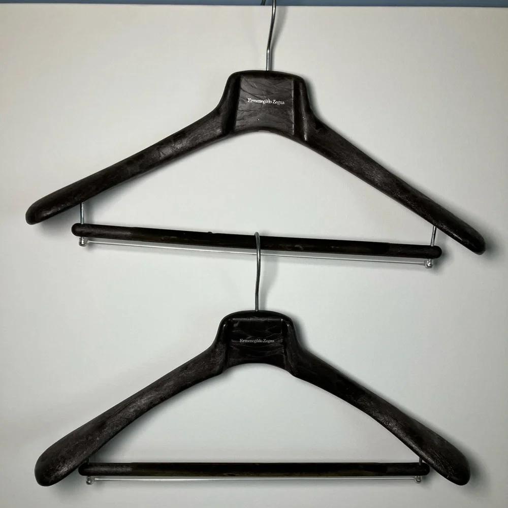 ERMENEGILDO ZEGNA Set of TWO Designer Boutique Composite Heavy Suit Hangers - Picture 9 of 13